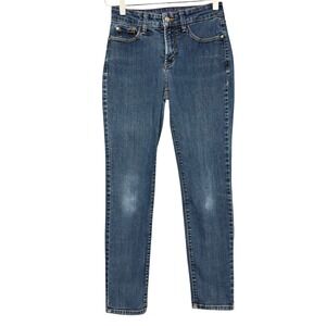 NYDJ Jeans Womens 2P Petite Legging‎ Medium Wash Denim Jeggings Cotton Stretch